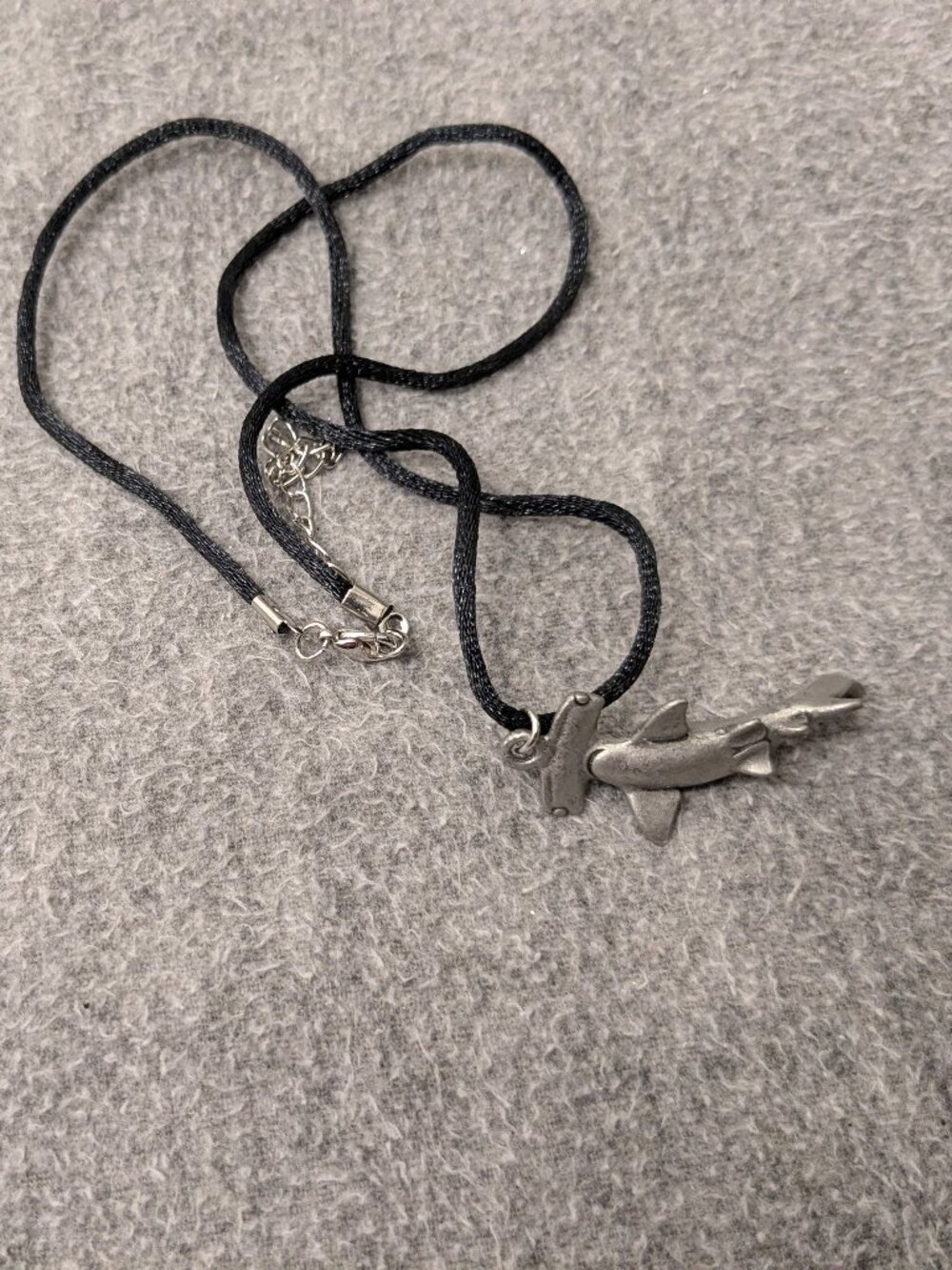 New! Pewter Hammer Head Shark Necklace Pendant
